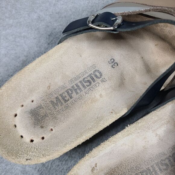 Mephisto Women’s Natty Slide Sandals Metallic Leather Sz 36 US 5.5 EUC - Picture 8 of 10